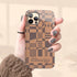 Custom Name Retro Geometric Checkerboard iPhone Case